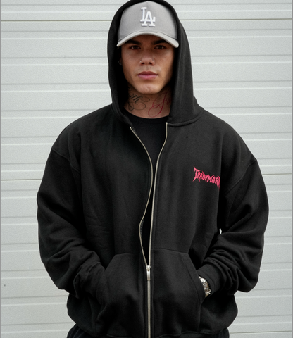 ORIGIN BLACK ZIP UP HOODIE