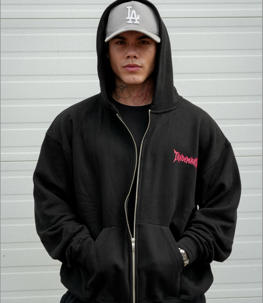 ORIGIN BLACK ZIP UP HOODIE